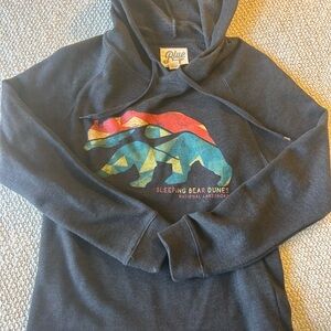Blue 84 Charcoal sleeping bear dunes knit